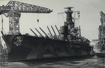U.S.S. Alabama Outfitting at Norfolk Navy Yard