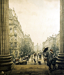 Rue Royale in the Rain, Paris