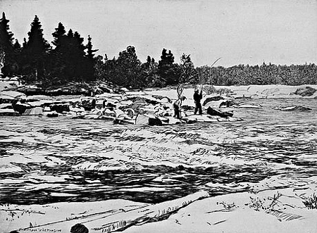 Salmon Fishing, Nepisiguit River, New Brunswick