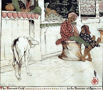 The Sacred Cow in the Bazaar at Agra