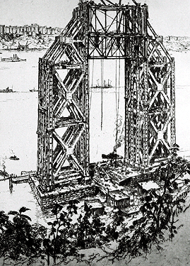 The Tower Grows (Building the Hudson River Bridge)