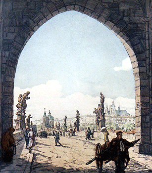 View Through the Gates of Old Town Bridge