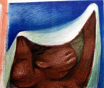 Woman Lifting Rebosa
